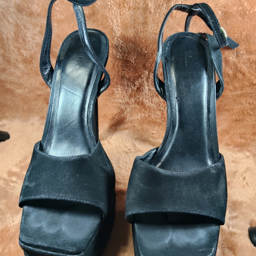Aldo Black Strappy Heels